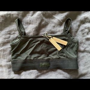 NWT SKIMS XS Black Ribbed Bralette